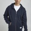 Sortie 😀 Solid MASON ZIPPER - Sweat à Capuche Zippé - Insignia Blue 💯