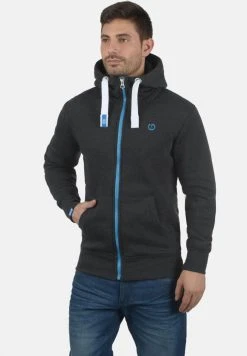 Budget 🛒 Solid SDBENN - Sweat à Capuche Zippé - Dark Grey ✔️