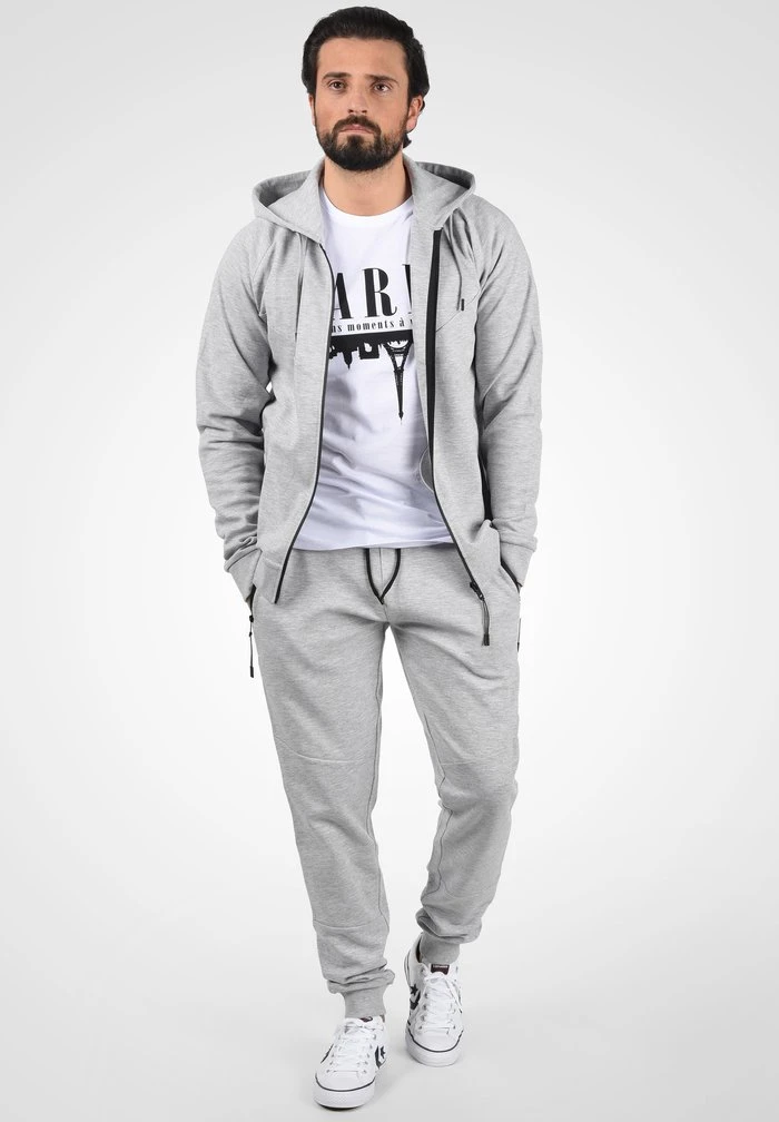 Coupon ✔️ Solid SDGELBERT - Sweat à Capuche Zippé - Light Grey Melange 🤩 4 Coupon ✔️ Solid SDGELBERT - Sweat à Capuche Zippé - Light Grey Melange 🤩 – Image 4
