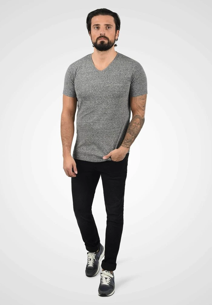 Tout neuf 💯 Solid SDALARUS - T-shirt Imprimé - Dark Grey Melange 🔔 2 Tout neuf 💯 Solid SDALARUS - T-shirt Imprimé - Dark Grey Melange 🔔 – Image 2