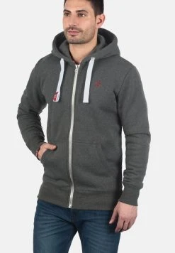 Bon marché 😍 Solid SDBENNZIP - Sweat à Capuche Zippé - Med Grey 🧨