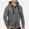 De gros ❤️ Solid SDBENE - Sweat à Capuche Zippé - Grey Melange 🎁