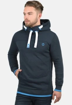 Tout neuf âš Solid SDBENJAMIN - Sweat à Capuche - Blue đ