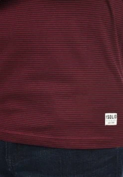 Tout neuf ✔️ Solid SDALFI - T-shirt Imprimé - Wine Red Melange ✨ -Solid Soldes 110a94dd43344adda88afe69a663c487