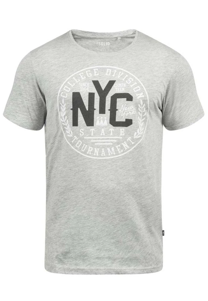 Nouveau ❤️ Solid SDYORK - T-shirt Imprimé - Light Grey ⌛ 5 Nouveau ❤️ Solid SDYORK - T-shirt Imprimé - Light Grey ⌛ – Image 5