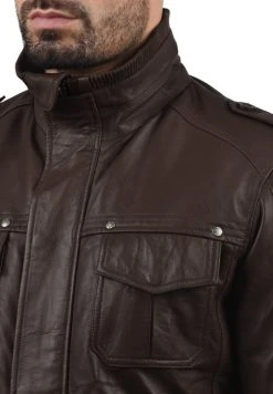 Top 10 🛒 Solid SDCAMASH - Veste En Cuir - Brown ✔️ -Solid Soldes 1478ead2784543e6b094c05384626199