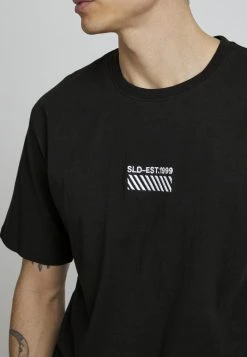 Offres 🎉 Solid T-shirt Imprimé - True Black 🌟 -Solid Soldes 1665a9f0fe874cb48c476a8086be6268