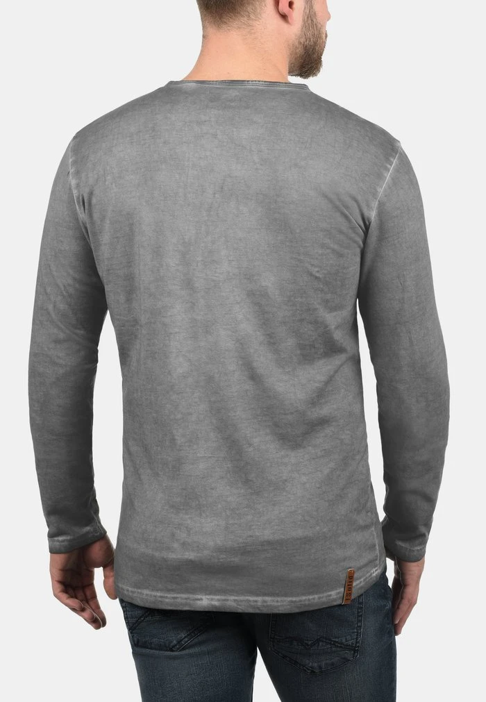 Meilleur prix 😍 Solid RUNDHALSSHIRT TIMUR - T-shirt à Manches Longues - Mid Grey ✔️ 2 Meilleur prix 😍 Solid RUNDHALSSHIRT TIMUR - T-shirt à Manches Longues - Mid Grey ✔️ – Image 2
