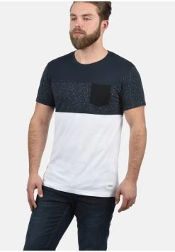 Coupon 😉 Solid SDKOLD - T-shirt Imprimé - Dark Blue ⌛