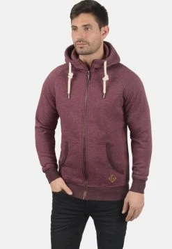 Bon marché ⭐ Solid SDVITU - Sweat à Capuche Zippé - Dark Red ❤️