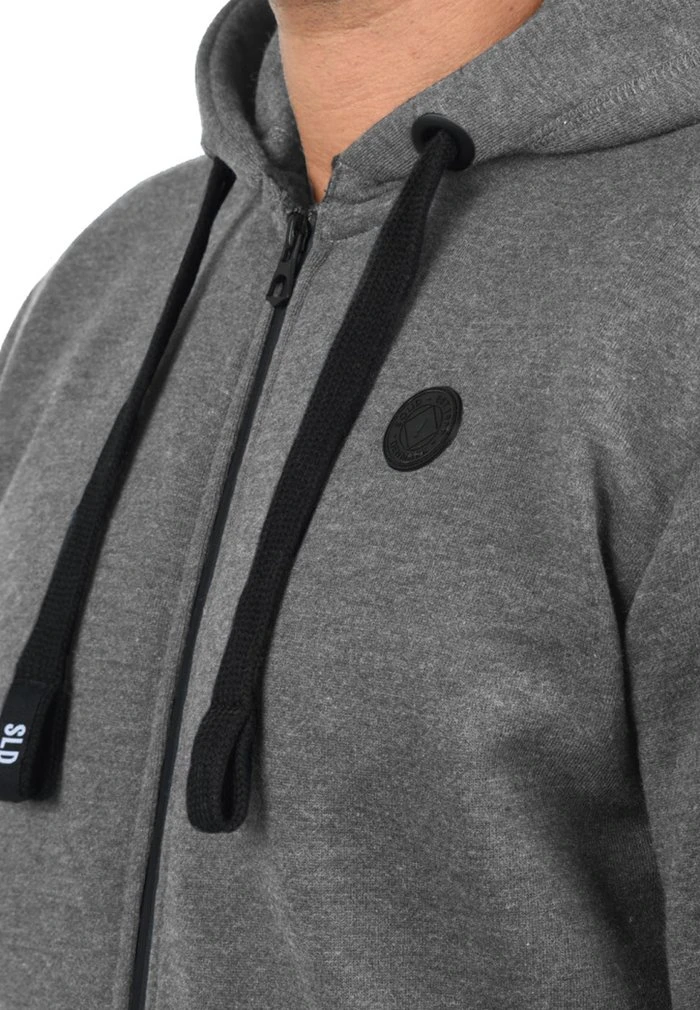 De gros ❤️ Solid SDBENE - Sweat à Capuche Zippé - Grey Melange 🎁 4 De gros ❤️ Solid SDBENE - Sweat à Capuche Zippé - Grey Melange 🎁 – Image 4