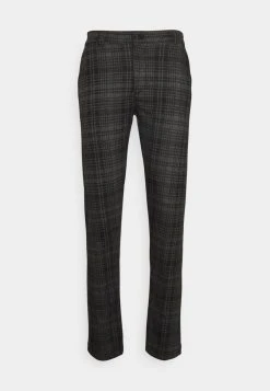 De gros ❤️ Solid BARRO CHECK PANTS - Pantalon Classique - Slate Black ⌛ -Solid Soldes 20a700f1e7ee4614bf4740b2b12dc7e4