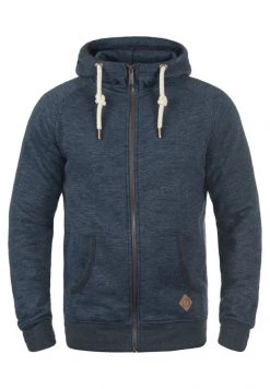 Offres 🔔 Solid SDVITU - Sweat à Capuche Zippé - Blue 👍 -Solid Soldes 20a71f615f784b1192c3c160f9f89c0a