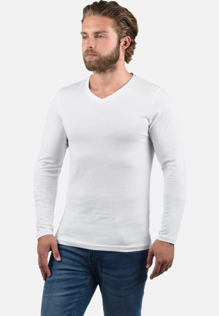Meilleure affaire ❤️ Solid SDBASIL - T-shirt à Manches Longues - White 👍 1 Meilleure affaire ❤️ Solid SDBASIL - T-shirt à Manches Longues - White 👍