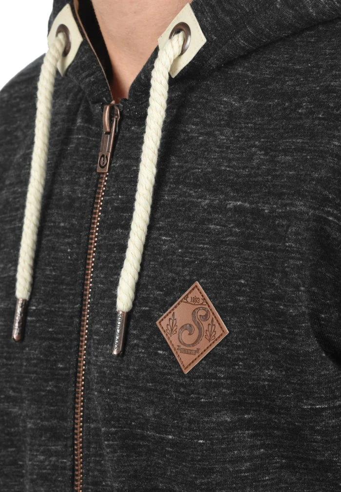 Remise ✨ Solid SDCRAIG - Sweat à Capuche Zippé - Black ✔️ 3 Remise ✨ Solid SDCRAIG - Sweat à Capuche Zippé - Black ✔️ – Image 3