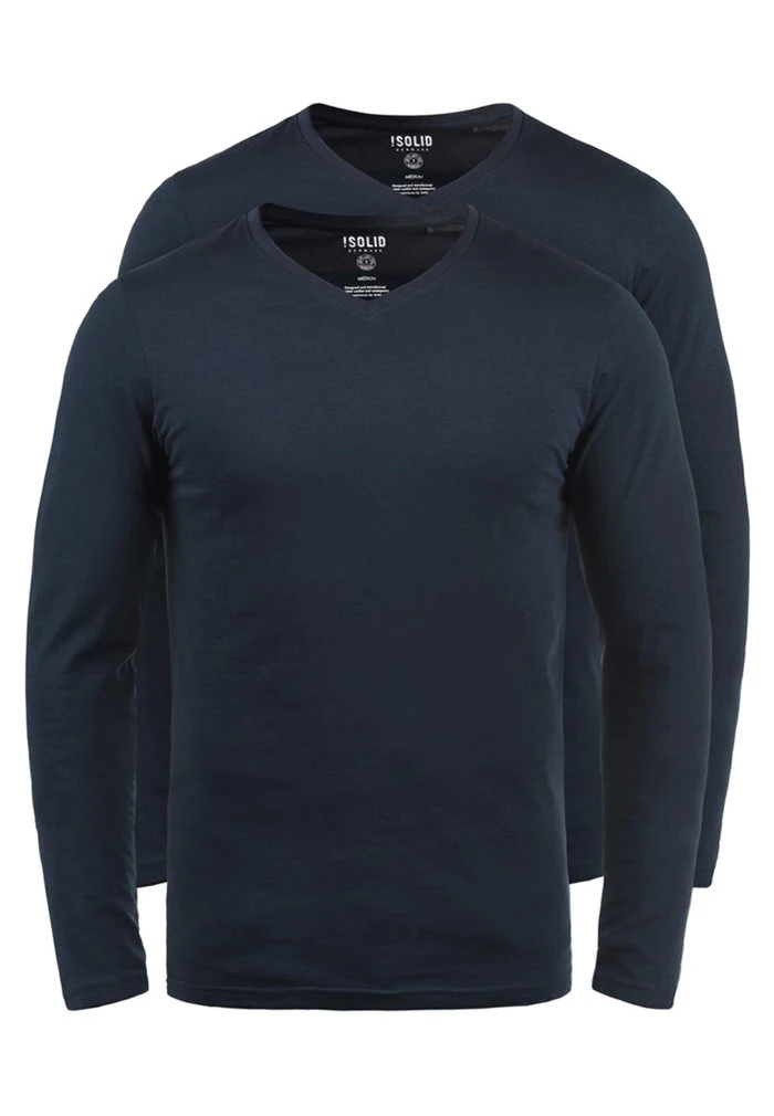 Le moins cher 😀 Solid SDBASIL - T-shirt à Manches Longues - Dark Blue ⭐ 4 Le moins cher 😀 Solid SDBASIL - T-shirt à Manches Longues - Dark Blue ⭐ – Image 4