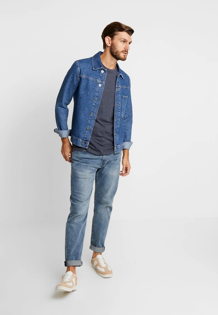 Meilleure vente 😉 Solid SDROCK - T-shirt Basique - Navy Melange 🌟 2 Meilleure vente 😉 Solid SDROCK - T-shirt Basique - Navy Melange 🌟 – Image 2