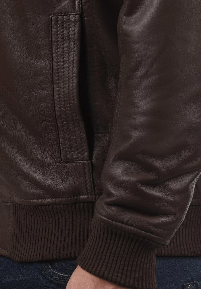 Acheter 😀 Solid SDFAMASH - Veste En Cuir - Brown ✨ 4 Acheter 😀 Solid SDFAMASH - Veste En Cuir - Brown ✨ – Image 4