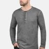 Meilleur prix 😍 Solid RUNDHALSSHIRT TIMUR - T-shirt à Manches Longues - Mid Grey ✔️