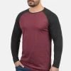 Meilleure vente 👍 Solid SDBASTIEN - T-shirt à Manches Longues - Wine Red M 🧨