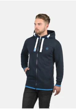 Meilleur prix ✔️ Solid SDBENJAMINZIP - Sweat à Capuche Zippé - Blue 🛒