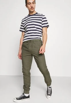 Remise 👏 Solid SDTRUC CUFF LINEN - Pantalon Classique - Ivy Green ✔️ -Solid Soldes 31e6268ee4e44d66b90504082f4b71fb