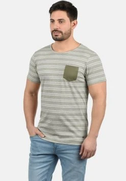 Bon marché ✨ Solid SDFIDEL - T-shirt Imprimé - Dusty Olive 😍