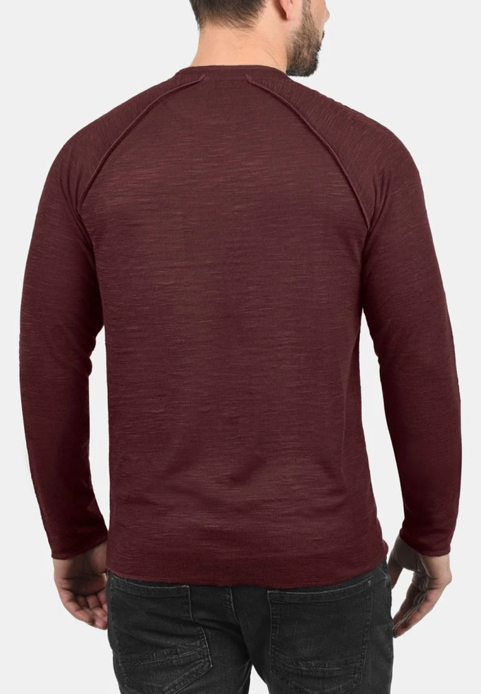 Le moins cher ✨ Solid SDDON - Sweatshirt - Wine Red 🛒 2 Le moins cher ✨ Solid SDDON - Sweatshirt - Wine Red 🛒 – Image 2