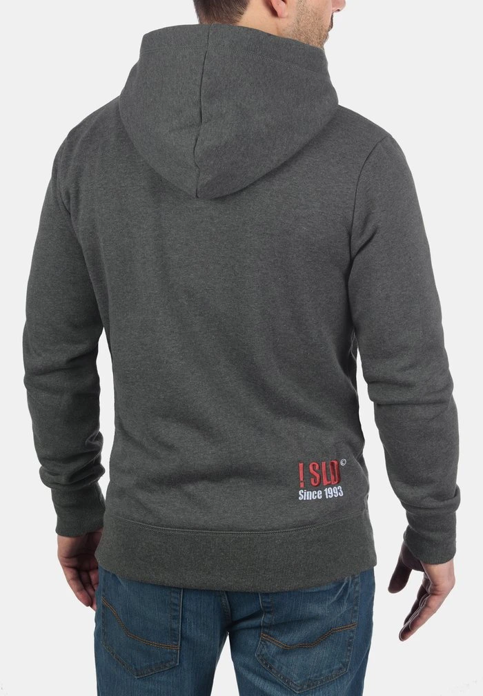 Bon marché 😍 Solid SDBENNZIP - Sweat à Capuche Zippé - Med Grey 🧨 2 Bon marché 😍 Solid SDBENNZIP - Sweat à Capuche Zippé - Med Grey 🧨 – Image 2