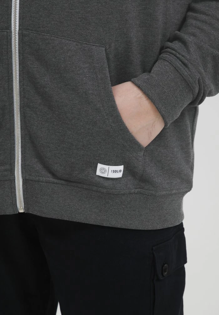 Le moins cher 🎉 Solid SDTAMBO BT - Sweat à Capuche Zippé - Dark Grey Melange 🧨 5 Le moins cher 🎉 Solid SDTAMBO BT - Sweat à Capuche Zippé - Dark Grey Melange 🧨 – Image 5