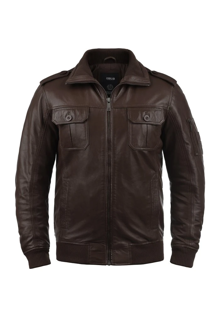 Acheter 😀 Solid SDFAMASH - Veste En Cuir - Brown ✨ 6 Acheter 😀 Solid SDFAMASH - Veste En Cuir - Brown ✨ – Image 6