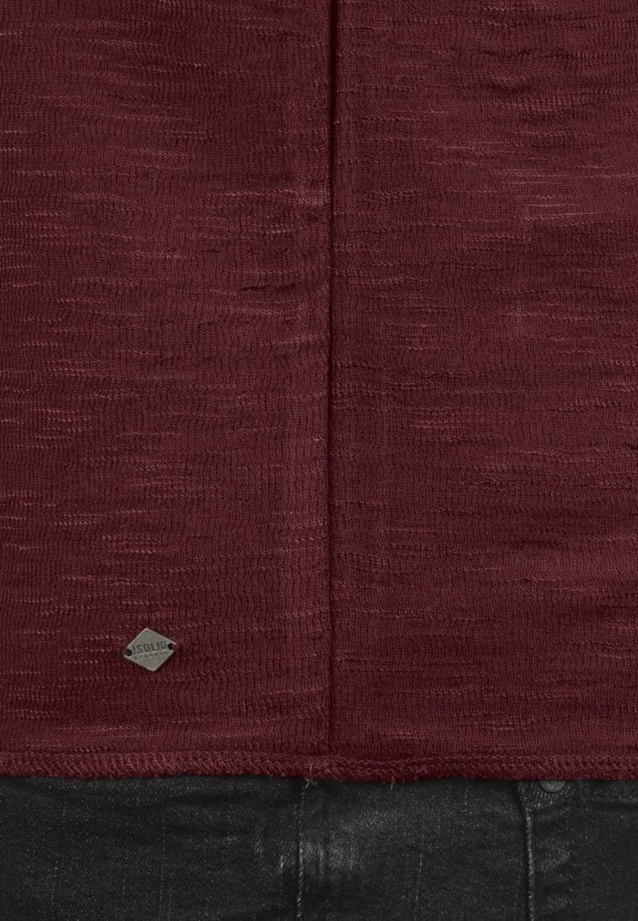 Le moins cher ✨ Solid SDDON - Sweatshirt - Wine Red 🛒 5 Le moins cher ✨ Solid SDDON - Sweatshirt - Wine Red 🛒 – Image 5