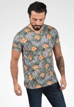 Tout neuf 👍 Solid SDFAIK - T-shirt Imprimé - Mid Grey 🌟