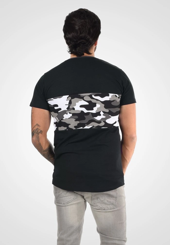 Budget ✨ Solid SDCALLUX - T-shirt Imprimé - Black Grey 🧨 3 Budget ✨ Solid SDCALLUX - T-shirt Imprimé - Black Grey 🧨 – Image 3