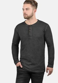 Meilleure affaire 🛒 Solid SDTIMUR - T-shirt à Manches Longues - Black 😀