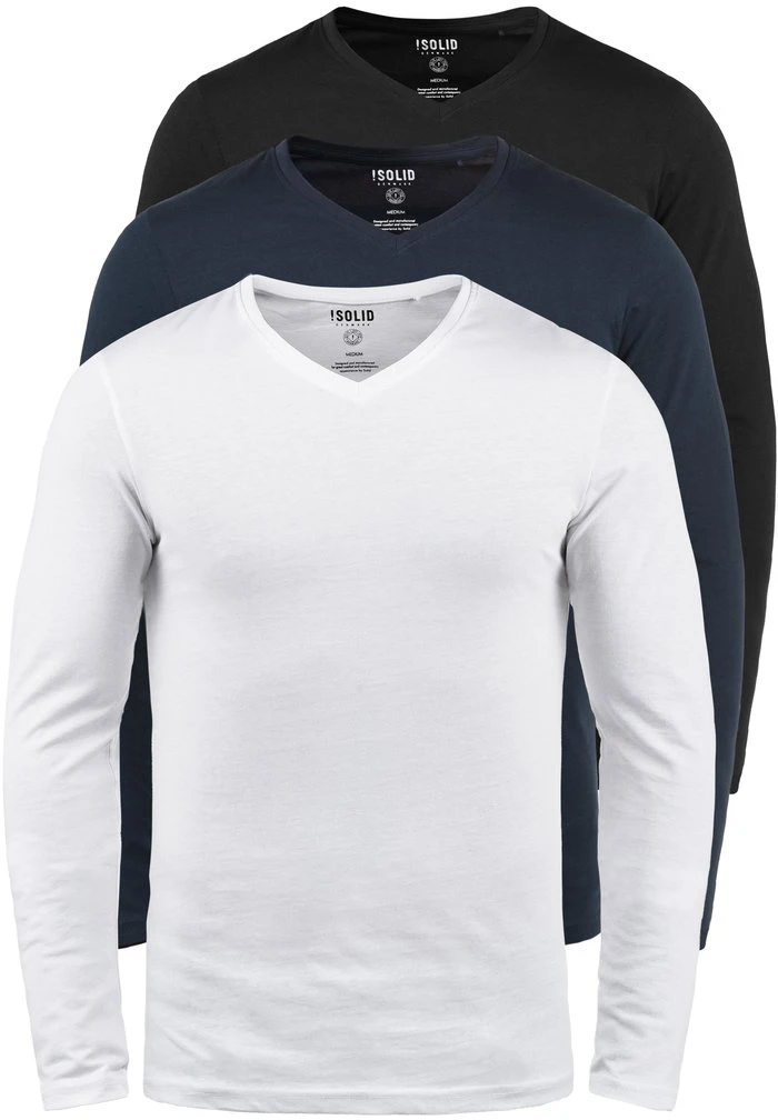 Promo 💯 Solid SDBASIL - T-shirt à Manches Longues - Blue 🔥 4 Promo 💯 Solid SDBASIL - T-shirt à Manches Longues - Blue 🔥 – Image 4