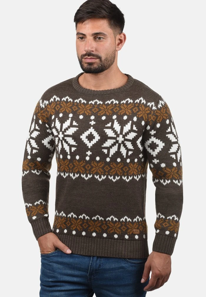 Vente flash 🛒 Solid SDNORWIG - Pullover - Dark Brown 🤩 1 Vente flash 🛒 Solid SDNORWIG - Pullover - Dark Brown 🤩