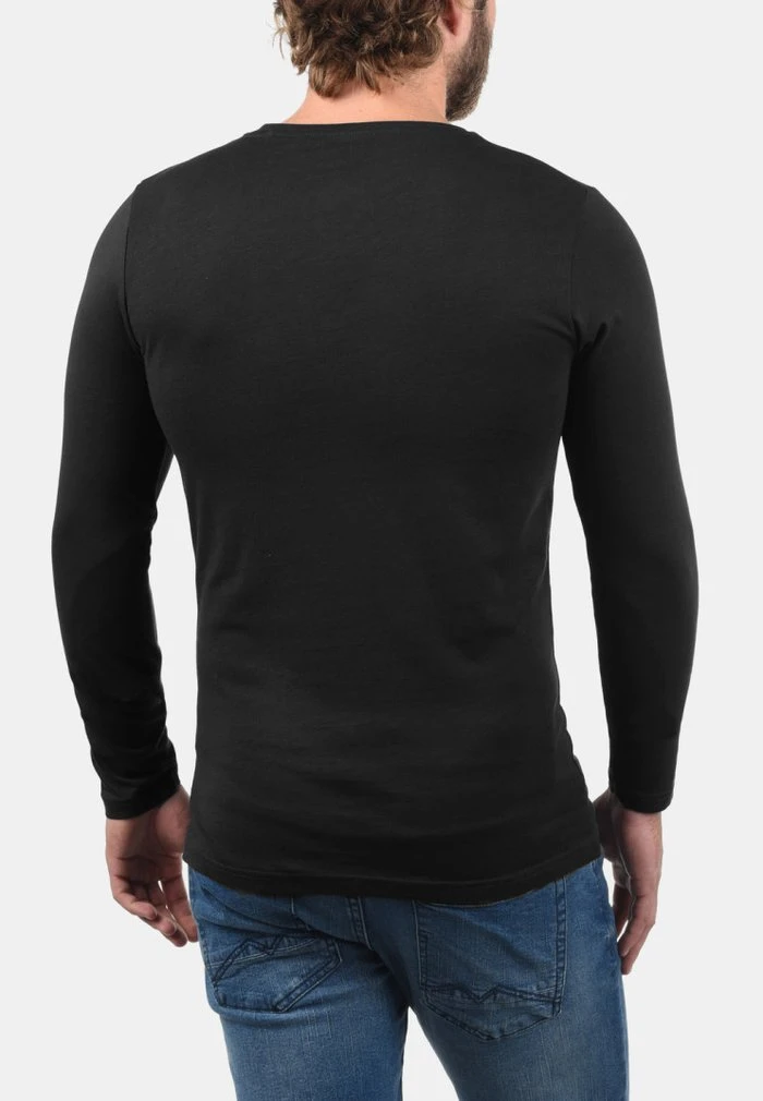 Vente flash 🌟 Solid SDBASIL - T-shirt à Manches Longues - Black 😍 2 Vente flash 🌟 Solid SDBASIL - T-shirt à Manches Longues - Black 😍 – Image 2