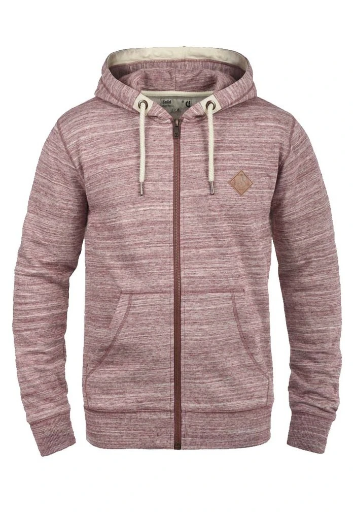 Nouveau 🎉 Solid SDCRAIG - Sweat à Capuche Zippé - Wine Red 😀 4 Nouveau 🎉 Solid SDCRAIG - Sweat à Capuche Zippé - Wine Red 😀 – Image 4