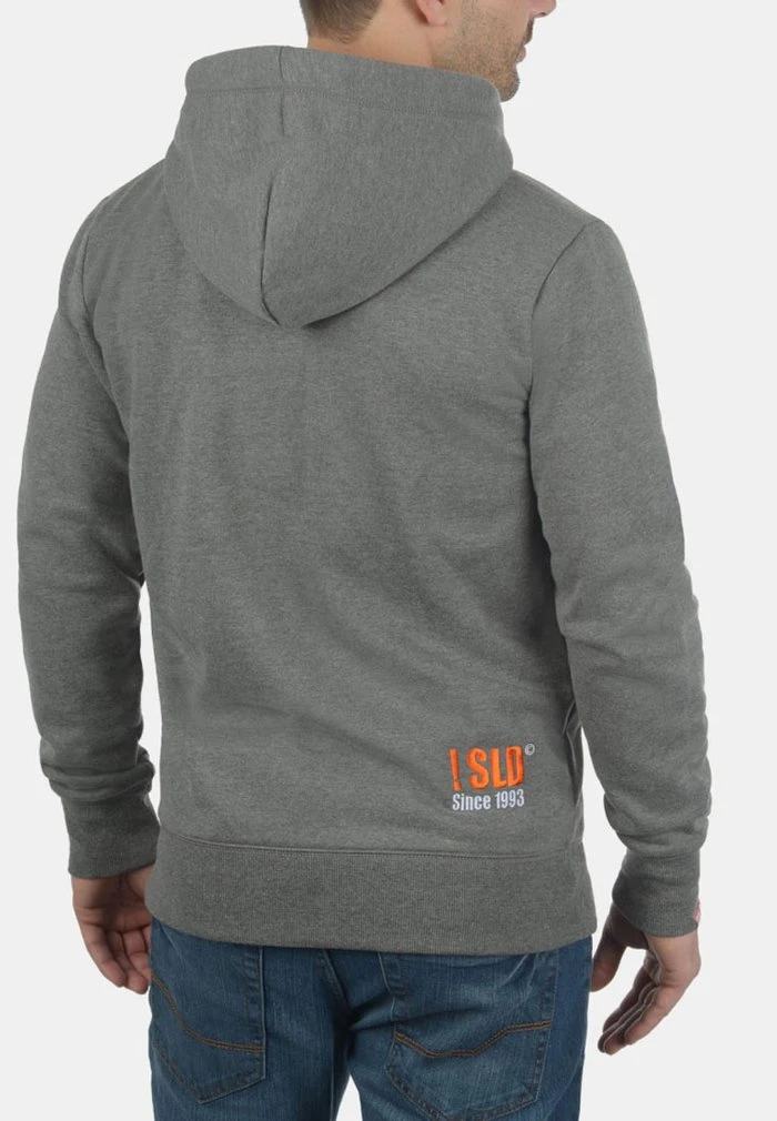De gros ❤️ Solid SDBENN - Sweat à Capuche Zippé - Grey Melange 🥰 2 De gros ❤️ Solid SDBENN - Sweat à Capuche Zippé - Grey Melange 🥰 – Image 2