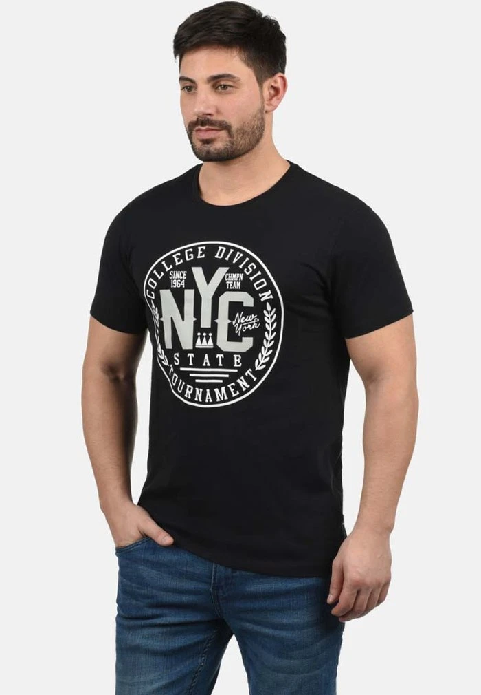 Tout neuf 😀 Solid SDYORK - T-shirt Imprimé - Black ⭐ 1 Tout neuf 😀 Solid SDYORK - T-shirt Imprimé - Black ⭐