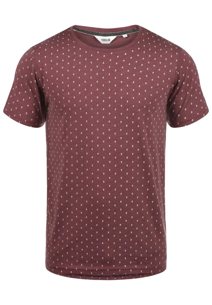 Meilleure vente 🥰 Solid SDAARON - T-shirt Imprimé - Wine Red Melange 👏 4 Meilleure vente 🥰 Solid SDAARON - T-shirt Imprimé - Wine Red Melange 👏 – Image 4