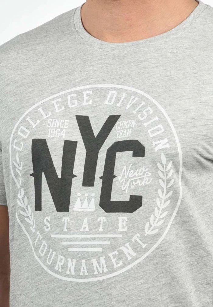 Nouveau ❤️ Solid SDYORK - T-shirt Imprimé - Light Grey ⌛ 3 Nouveau ❤️ Solid SDYORK - T-shirt Imprimé - Light Grey ⌛ – Image 3