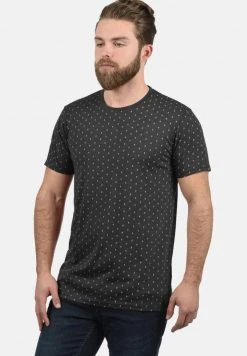 Coupon ⭐ Solid SDAARON - T-shirt Imprimé - Dark Grey Melange 👍