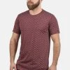 Meilleure vente 🥰 Solid SDAARON - T-shirt Imprimé - Wine Red Melange 👏