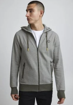 Remise 😍 Solid SDRAFKO - Sweat à Capuche Zippé - Deep Forest Melange ❤️