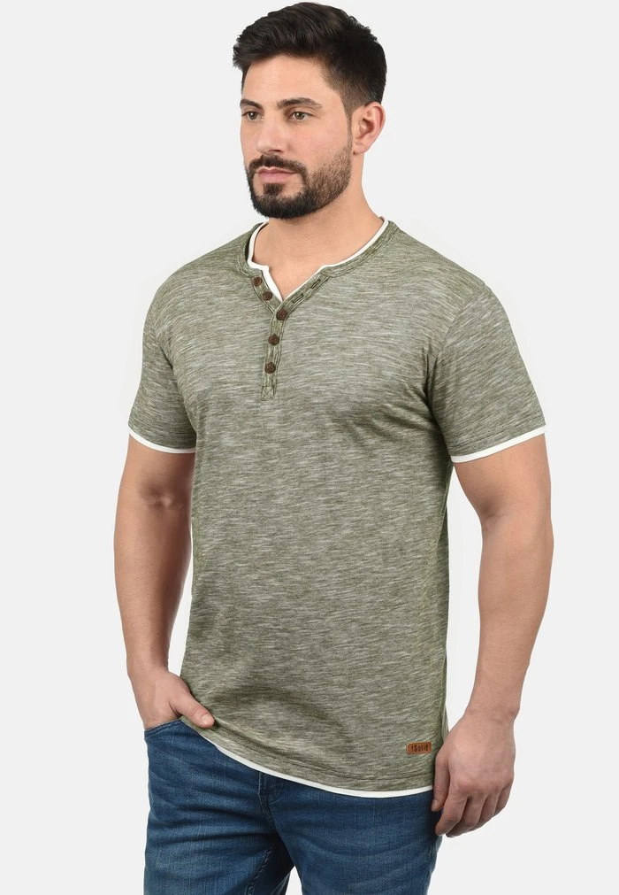 Top 10 ✨ Solid SDDIGOS - T-shirt Imprimé - Olive ⌛ 1 Top 10 ✨ Solid SDDIGOS - T-shirt Imprimé - Olive ⌛