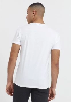 Nouveau 🥰 Solid SDSASCHA - T-shirt Imprimé - Weiß/dunkelblau ⭐ -Solid Soldes 6409fc7cdaca4d408ec4d4ed060ad610