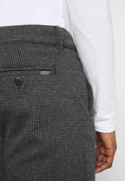 Meilleure vente ⭐ Solid BARRO ZIPPER - Pantalon Classique - Black 😉 -Solid Soldes 64edd3175af243ab9a111552da9d58c6