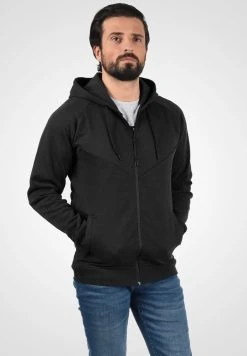 Tout neuf 🔔 Solid SDGELBERT - Sweat à Capuche Zippé - Black 😀